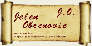 Jelen Obrenović vizit kartica